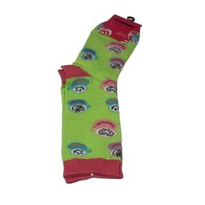 everbright womens high crew socks 1 pair size 9-11 COFFEE LATTE green